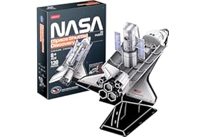 PARTY TOWN Puzzle 3d NASA - Space Shuttle Discovery | 3 Wymiary Puzzle Dla Dzieci I Dorosłych | Doświadcz Układania Puzzli W Trzecim Wymiarze | 126 szt