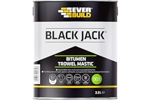 Everbuild Black Jack 903 Bitumen Trowel Mastic – Trowellable Bituminous Compound – Black – 2.5 Litre