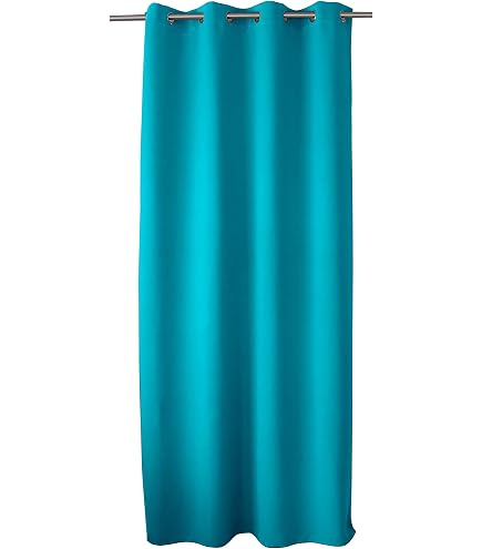 Rideau Blanc 135x240 Cm Avec œillets Argentés - 100% Coton Oeko-Tex - Style Champêtre
