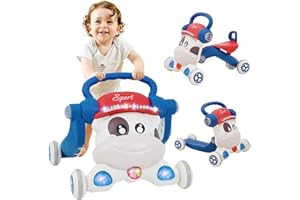 FORROBY Lauflernhilfe,3-in-1Sitz-Steh Baby Lauflernhilfe für Babys,Lauflernwagen Mehrfach Abnehmbarer Modus,Lauflernhilfe Baby ab 9 Monate Mit Abwechslungsreicher Musik für Jungen und Mädchen