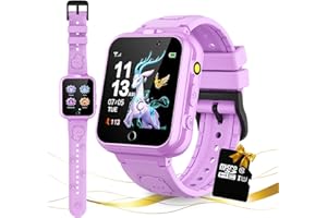 Retysaz Kids Smart Watch 24 Game Smart Watch for kids Pedometer 2 HD Cameras Fashion Smartwatches for Children 3-14 Great Gifts To Girls Boys (Purple)