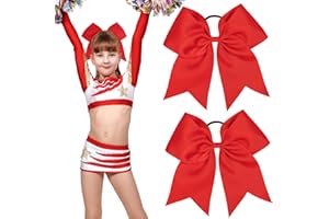 KUAOWT Elastici Capelli Donna Fiocco Grande, 2Pz Elastici per Capelli Bambina Neri con Fiocchi per Capelli Rosso, Elastico Capelli Supporto Coda di Cavallo Cravatte Fiocco Capelli Natale per Donne Ragazze