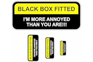 INKati Black Box Fitted Signage for Vehicles 3-Pack - Mixed Sizes (Style C) / Black Box Sticker for Cars & Vans