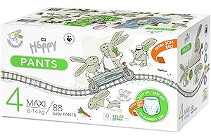 Bella Baby Happy ECOPACK - Pantaloni taglia 4 maxi, 8-14 kg, 88 pezzi