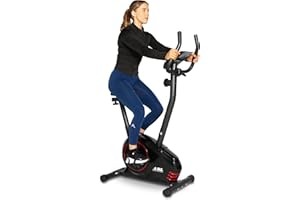 JLL FITNESS JLL Exercise Bike, Adjustable Magnetic Resistance Cardio Workout, Bi-Directional Flywheel, Display with Heart-Rate Sensor