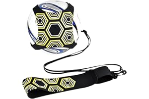 ISIYINER Fußball trainer, Fußball-Trainingsgeräte Hands Free Solo-Praxis mit Gurt Elastikseil Universal passt # 3# 4# 5 Fußbälle für Kinder Erwachsene