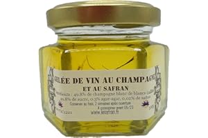 LE SAFRAN L'OR ROUGE DES ARDENNES Gelée de champagne au safran - 100gr - Produit artisanal et français - Champagne Blanc de Blancs