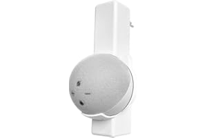 dw4you Dot (5. / 4. Generation) Steckdosenhalterung Wandhalterung - Entwickelt in Deutschland - Platzsparende Lösung, Montage ohne Bohren, ohne Kleber, Dot 5/4 Halter (White)