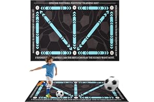 EPHOSHI Football Training Mat,Non-Slip Football Footstep Training Mat for Kids & Adults,Professional Dribbler Football Mat for Indoor Training to Improve Football Skills