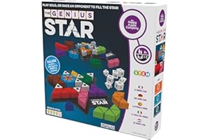 The Happy Puzzle Company The Genius Star Game - 165,000+ Puzzle Challenges for a Fun Family Board Game Night - Logic Puzzles STEM Educational Learning Resources - Smart Games for Kids & Adults Ages 8+