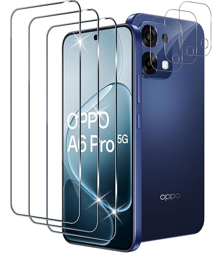 Vetro Temperato Per Oppo A6 Pro | Pellicola Protettiva 9H Anti Graffi + Protezione Fotocamera, 2 Pezzi