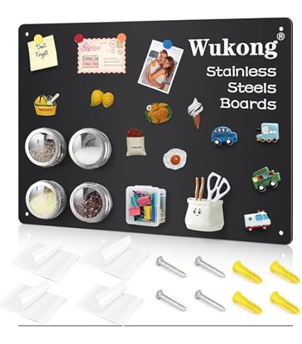 Magneetbord, zwart, 75 x 50 cm, kleine en grote reizen, metalen magnetisch bord, magneetwand, wandmontage, voor woonkamer, keuken, hal, kinderkamer, kantoor, bord voor toeristische magneten, notities