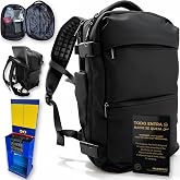 Vacuum Cabin Backpack 40x30x20 with Pump &ndash; Avoid Paying Luggage: Compresses Your Clothes. Ideal for Ryanair and Low-Cost Flig