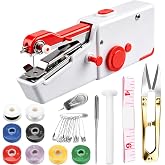 Portable Hand Sewing Machine with Double Feed for Beginners | Mini Electric Sewing Machine Kit for Adults, Batteries/USB for