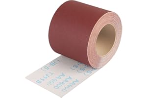 Shineboc Rotolo di Carta Vetrata Grana 600 per Legno Metallo，93 mm x 10m