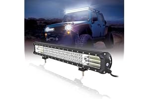 SKYWORLD 59 cm 23 pouces 570W Barre led 4x4, Rampe Bar 12V 24V longue portée barre lumineuse led pour Tracteur Voiture Camion Bateau Quad Véhicule SUV ATV, 6000K feu antibrouillard