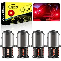 2 Ampoules LED Rouges 1157 P21/5W 5050, 9 LED, 6V-30V, Pour Feux Stop/arrière - Neuf