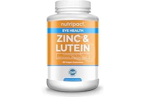 NUTRIPACT Zinc & Lutein Chewable Gummy Vitamins - Contributes to The Maintenance of Normal Vision - 30 Vegan Gummies - Made to GMP Standard