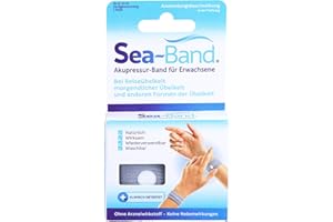 ‎SEA-BAND SEA-BAND Akupressurband für Erwachsene, 2 Stück, grau