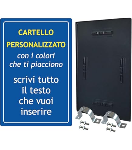 Cartello Stradale Personalizzato Direzionale Destra – Rustico In Composito Di Alluminio 10x45 Cm Per Interni/Esterni - copertina