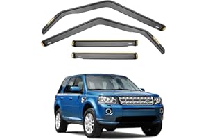 iSpeed Wind Deflectors Land Rover Freelander mk2 2006-2015 5 Door SUV 4pc - Keep Your Car Ventilated in Rain - Reduce Wind Turbulence - Tinted In-Channel Type