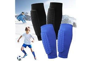 HBSFBH Protège Tibias de Football, 2 Paire de protège Tibia Foot Enfant, Shin Pads Respirants et Anti-Chocs pour garçons et Filles, idéals pour Le Football, Le Basketball, Le Cyclisme et l’Escalade