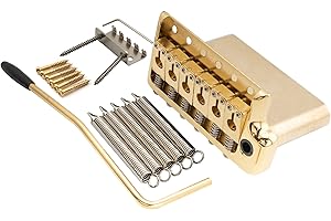 Musiclily Ultra 52,5 mm Solido Ottone Stile PRS Ponte Tremolo 6 Viti Knife Edge per Chitarra Elettrica Tipo Strat, Dorato