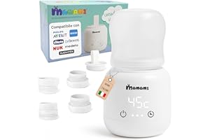 Scaldabiberon Portatile per Neonato e Viaggio MAMAMI® – Senza Fili, USB Ricaricabile 10.000 mAh – Riscalda in 2 Minuti, Timer 6 Impostazioni e Mantenimento Calore – Compatibilità Universale
