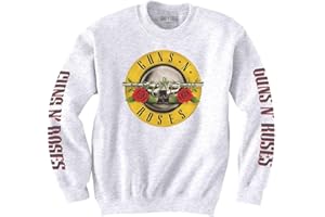 Guns N' Roses Sweatshirt Classic Band Logo Official White Unisex