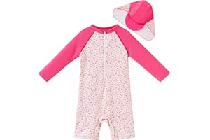 UMELOK Baby Swimsuit, Girl’s swimsuit with Sun Hat, UV Protection