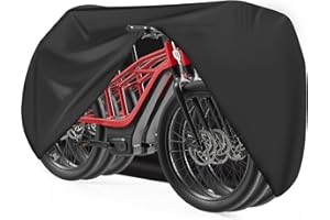 Zettum Pokrowiec na 3 rowery - 600D pokrowiec na rower do przechowywania na zewnątrz, wodoodporny i wytrzymały, duży pokrowiec na 3 rowery elektryczne, górskie, szosowe, hybrydowe, plażowe cruiser