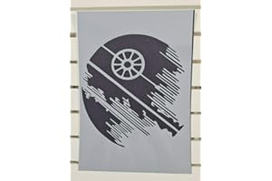 GiwuArt - SW Death Star Stencil Mylar A4 Sheet 190 Micron Strong Reusable Craft Art Wall Deco