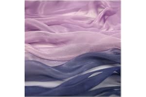 MUYUNXI Mousseline De Soie Tissu Au Metre Tissu en Mousseline Imprimé Dégradé Utilisé dans La Conception De Vêtements Hanfu 150 Cm De Large ​Vendu Au Mètre(Color:Colombe dégradé Violet)