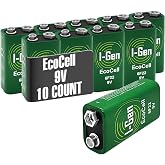 I-Gen Ecocell &Ccedil;inko Karbon 9V (6F22) 9 Volt Pil 10'Lu Paket