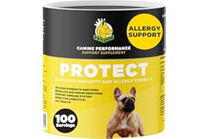 ProDog Protect Dog Itchy Skin Relief Allergy Supplement, 100 Servings, Improve Gut Health & Immunity to Target All Itch Spots: Itchy Skin, Hot Spots, Paw Licking, Tear Staining, Ear Odour, Scratching