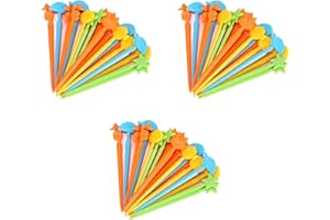 THXFUNAREA 60 Piezas Finger Food Kids Mini Cartoon Bento Frutas Tenedores Palillos Comida Niños Cake Picks Accesorios Pinchos Dulces Adultos Postre Fruta Niños Halloween Christmas Party