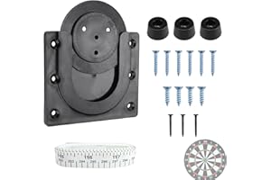 DEANKEJI Staffa di Montaggio per Freccette, Bersaglio per Freccette Supporto con Metro da 305 cm/120 Pollici, Porta Freccette Accessori Kit, Adatto per Pareti, Armadi, Pareti Posteriori