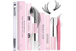 Qiveaory Lash Bond i Seal Kit DIY Lash Extension z wodoodpornym klejem do usuwania rzęs 72 h Hold and Seal Lash Remover Portable Eyelash Brush z nakładką do przedłużania rzęs dla początkujących