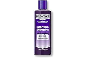 PROVOKE Touch Of Silver Brightening Purple Shampoo 200 ml, Neutralises Yellow and Orange tones, Formulated with Violet and Blue Pigments