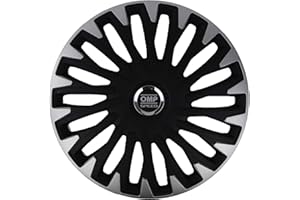 OCC MOTOR SPORT OMP SPEED SET 4 TAPACUBOS STINGER NEGRO/PLATA 13 PULGADAS