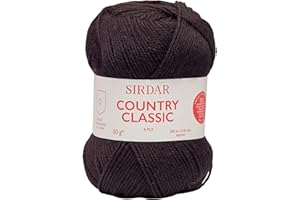 Sirdar Country Classic 4 Ply, Black (973), 50g