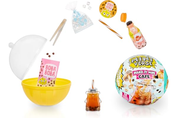 MGA's Miniverse Make It Mini Cafe Series 4 - Mini Objets de Collection, DIY, Jeu de Résine, Réplique d’Aliments, pour Collectionneurs et Enfants de 8 Ans et +, Non Comestible