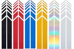 TOMALL 6 Paar Rückspiegel Auto Aufkleber Reflektierende Streifen Autospiegel Aufkleber Dekoration DIY Persönlichkeit Wasserdicht Auto Seitenspiegel