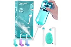 LUXOCARE Portable Bidet with Intimate Washcloths - Bottle Postpartum Essentials, Perineal Bottle for Postpartum Care,Travel Bidet with Storage Bag,Perineal Spray (Green)