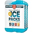 Healthy Packers Slim Long Lasting Ice Packs for Coolers and Lunch Boxes