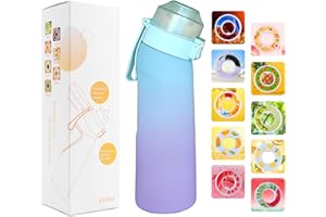 USPER 11PCS Air Borraccia Up con 10 cialde aromatiche, 650ml Air-up Borracce senza BPA, Airup Tritano Starter Up Set Adatto per sport e regali per studenti(1PC Borraccia+10 cialde aromatiche)
