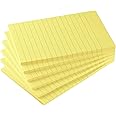 Early Buy 6 Pads Lined Sticky Notes with Lines 4x6 Self-Stick Notes Bright Color Sticky Notes, 45 Sheets/Pad (Yellow)