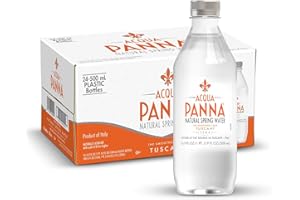 Acqua Panna Lot de 24 bouteilles en plastique pour eau de source naturelle 40 ml