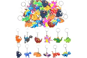 MEIYIFAN 36Pezzi Dinosauro Portachiavi,Dinosauro Festa Compleanno Regalo,Dinosauro Party Set,Dinosauro Festa Regalo,Gadget DinosauroCompleanno Bambini,Regali dei Bambini Premio