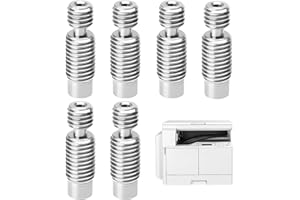 CAILIYA 6 Piezas V6 Tubo de Garganta de Acero Inoxidable con Teflón, Extremo Caliente de Metal 1,75 mm para E3D V6 Makerbot Reprap accesorios de impresoras 3D (Plata)